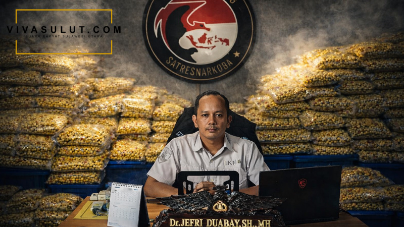 Kasat Narkoba Polres Bitung, IPTU Dr Jefri Duabay SH MH.