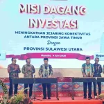 Wagub Sulut Victor Mailangkay mewakili Gubernur Yulius Selvanus dalam Misi Dagang dan Investasi bersama Pemprov Jawa Timur, yang digelar di Ballroom Four Points Hotel by Sheraton Manado, Kamis (4/6/2026).(Dok. JIPS)