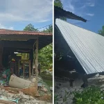 Sejumlah kerusakan di Pulau Kawio, Sangihe akibat gempa pada Senin, (8/6/2026) pagi.