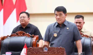 Gubernur Sulut, Yulius Selvanus, dalam Rapat Paripurna DPRD Sulut, Selasa (23/6/2026).(Foto: dok. Diskominfo Sulut)