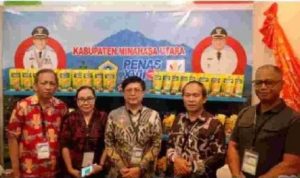 Sekda Minut Novly Wowiling, memimpin rombongan Minahasa Utara pada PENAS XVII di Gorontalo.