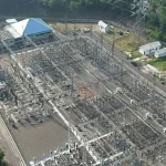 Tampak udara Gardu Induk 150 kilovolt (kV) Margakarya di Karawang International Industrial City (KIIC), Jawa Barat yang melayani suplai listrik ke industri data center di kawasan tersebut. Dengan listrik yang andal, PLN menciptakan multiplier effect untuk kemajuan industri nasional.(Foto: dok.PLN)