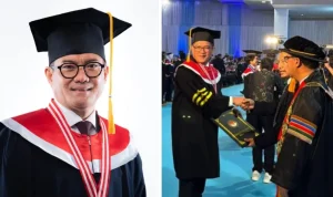 Langkah baru menuju pengabdian yang lebih berkualitas. Bupati Minahasa Utara Joune Ganda resmi menyandang gelar Doktor Ilmu Pemerintahan dari IPDN.(Foto: Dok. Diskominfo Minut)