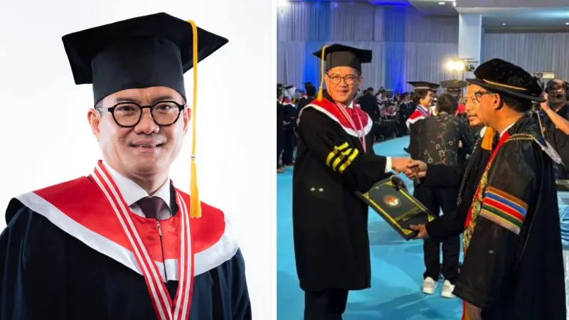 Langkah baru menuju pengabdian yang lebih berkualitas. Bupati Minahasa Utara Joune Ganda resmi menyandang gelar Doktor Ilmu Pemerintahan dari IPDN.(Foto: Dok. Diskominfo Minut)