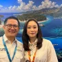 Bupati Minahasa Utara Joune Ganda didampingi istri tercinta, Rizya Ganda Davega pada moment APKASI Otonomi Expo 2026 di Tanggerang.(foto: VivaSulut)