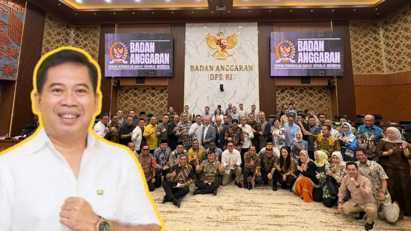 Edwin Nelwan dalam kunjungan bersama ADKASI ke Banggar DPR RI.
