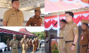 Apel Kerja Bersama Bulan September Pemkab Sangihe di Lapangan Gelora Santiago Tahuna Timur