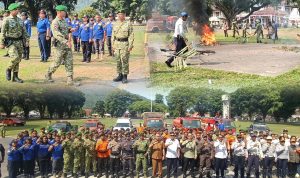 apel kesiapsiagaan sekaligus simulasi penanggulangan Karhutla, Rabu (2/9/2026).