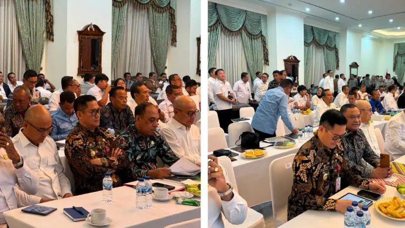 Bupati Minahasa Utara Joune Ganda, menjadi satu dari 42 kepala daerah yang diundang dalam rapat membahas bioetanol di Kementerian Pertanian di Pengadegan, Jakarta Selatan, Senin (21/9/2026).