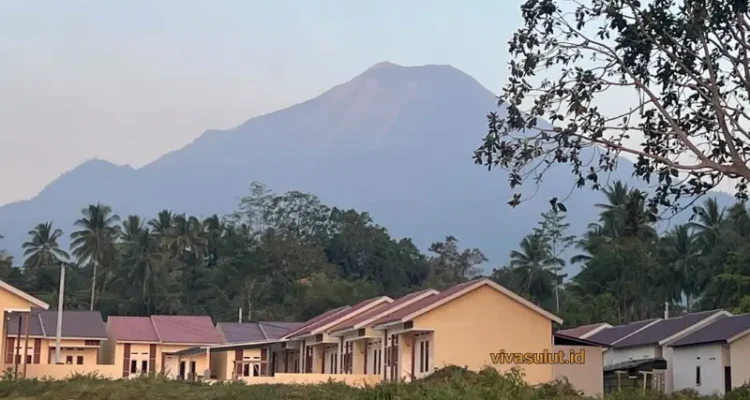 Salah satu perumahan subsidi yang terletak di Kecamatan Dimembe, Kaki Gunung Klabat.